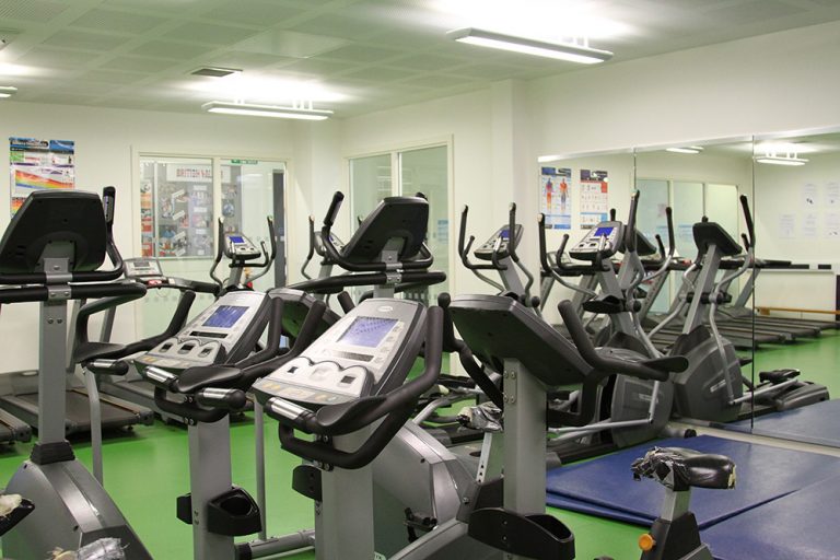 school fitness suite with equipment